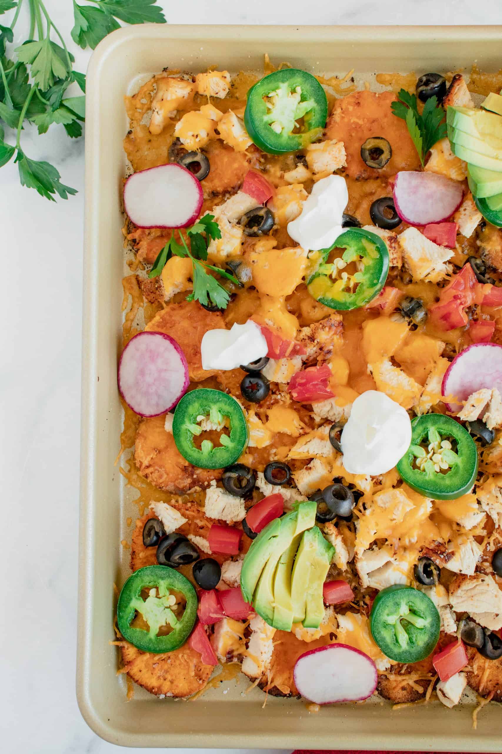 Loaded Sweet Potato Nachos Salt & Sprinkles
