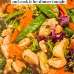 sauteed chicken and vegetables coated with a sauce